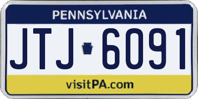 PA license plate JTJ6091