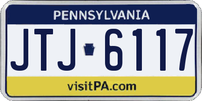 PA license plate JTJ6117