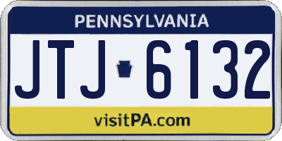 PA license plate JTJ6132