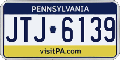 PA license plate JTJ6139