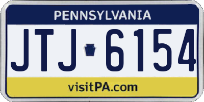 PA license plate JTJ6154