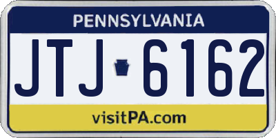 PA license plate JTJ6162