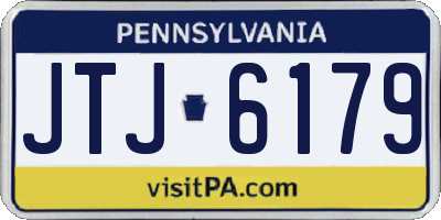 PA license plate JTJ6179
