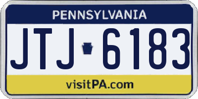 PA license plate JTJ6183