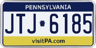 PA license plate JTJ6185