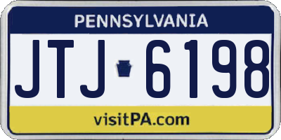 PA license plate JTJ6198