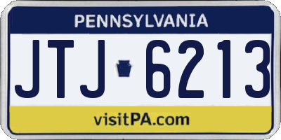 PA license plate JTJ6213