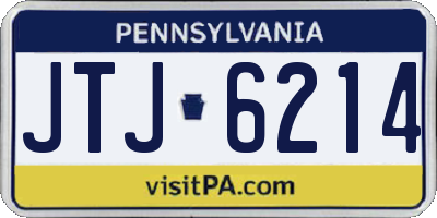 PA license plate JTJ6214