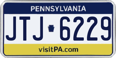 PA license plate JTJ6229