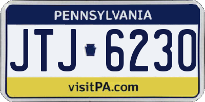 PA license plate JTJ6230