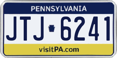 PA license plate JTJ6241