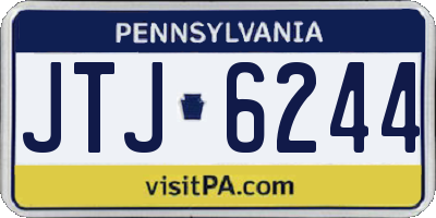 PA license plate JTJ6244