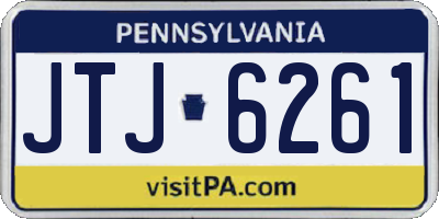 PA license plate JTJ6261