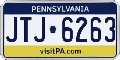 PA license plate JTJ6263