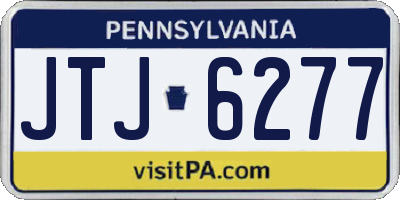 PA license plate JTJ6277