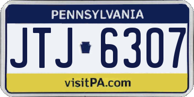 PA license plate JTJ6307