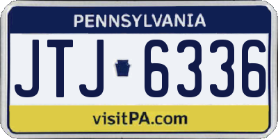 PA license plate JTJ6336