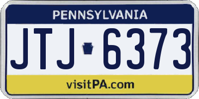PA license plate JTJ6373