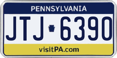 PA license plate JTJ6390