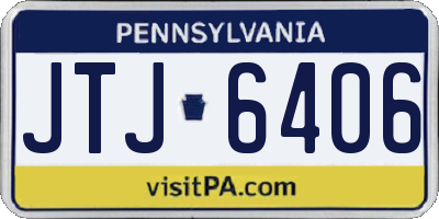 PA license plate JTJ6406