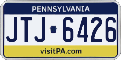PA license plate JTJ6426