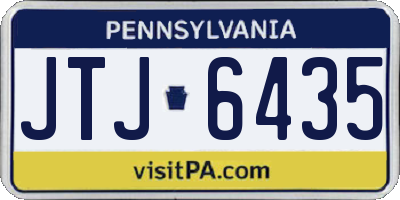 PA license plate JTJ6435