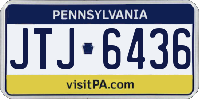 PA license plate JTJ6436