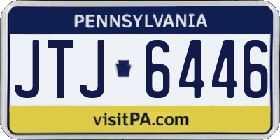 PA license plate JTJ6446