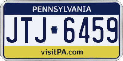 PA license plate JTJ6459
