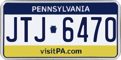 PA license plate JTJ6470