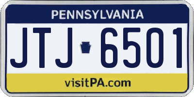 PA license plate JTJ6501