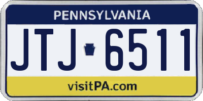 PA license plate JTJ6511