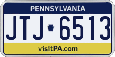 PA license plate JTJ6513