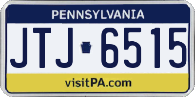 PA license plate JTJ6515