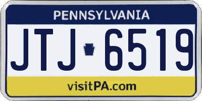PA license plate JTJ6519