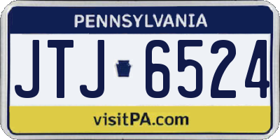 PA license plate JTJ6524