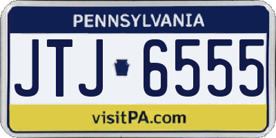 PA license plate JTJ6555