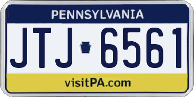 PA license plate JTJ6561