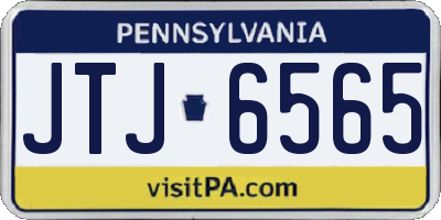 PA license plate JTJ6565