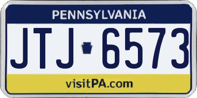PA license plate JTJ6573