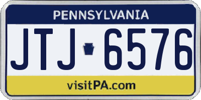 PA license plate JTJ6576