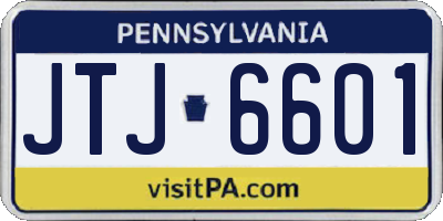 PA license plate JTJ6601