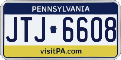 PA license plate JTJ6608