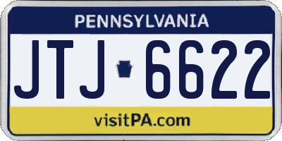 PA license plate JTJ6622