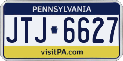 PA license plate JTJ6627