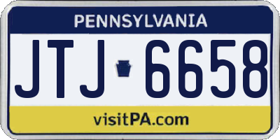 PA license plate JTJ6658
