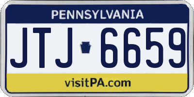 PA license plate JTJ6659