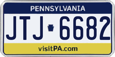 PA license plate JTJ6682