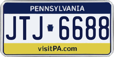 PA license plate JTJ6688