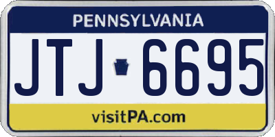 PA license plate JTJ6695